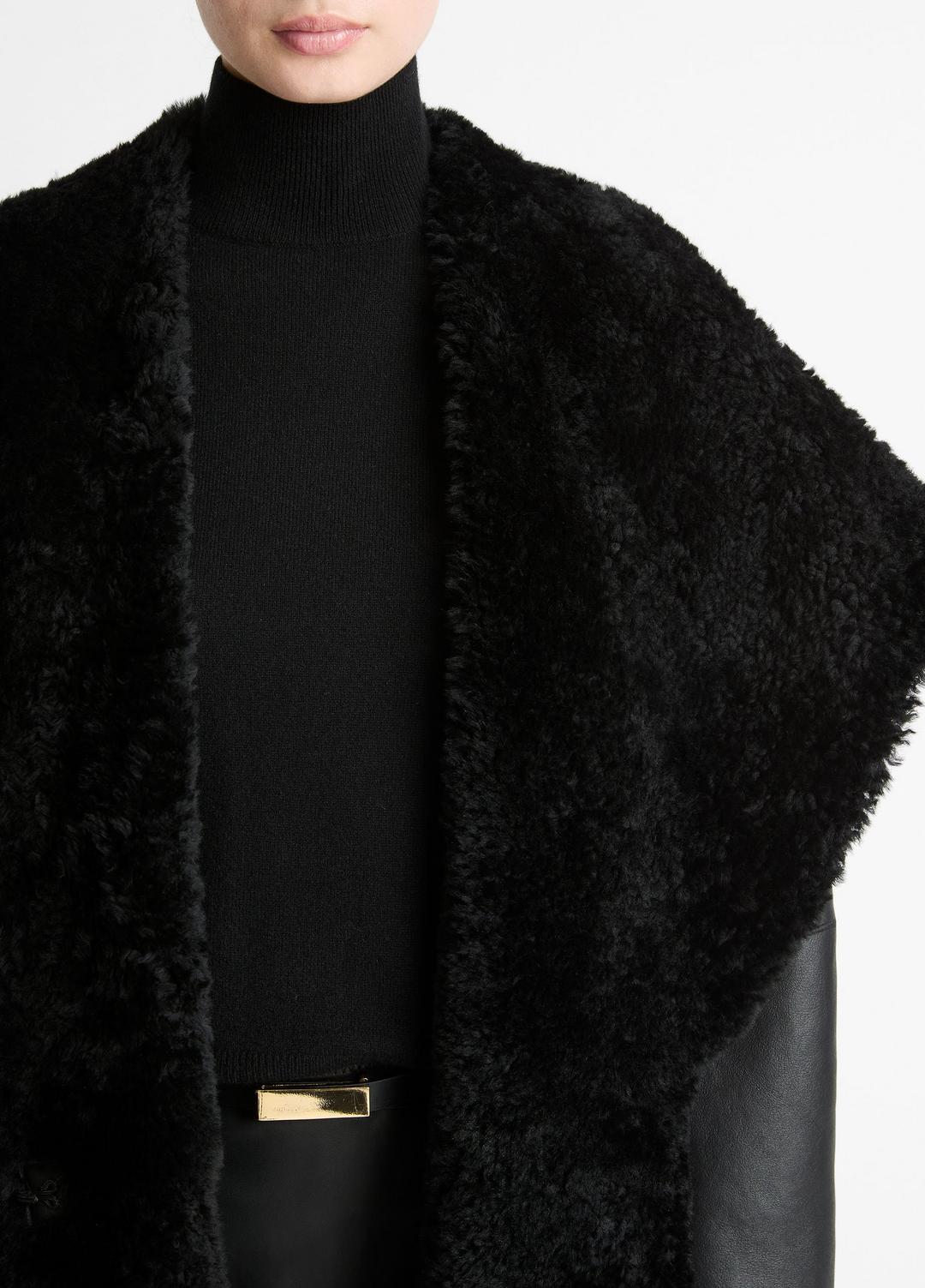 VINCE Shearling Hooded Jacket in Jackets