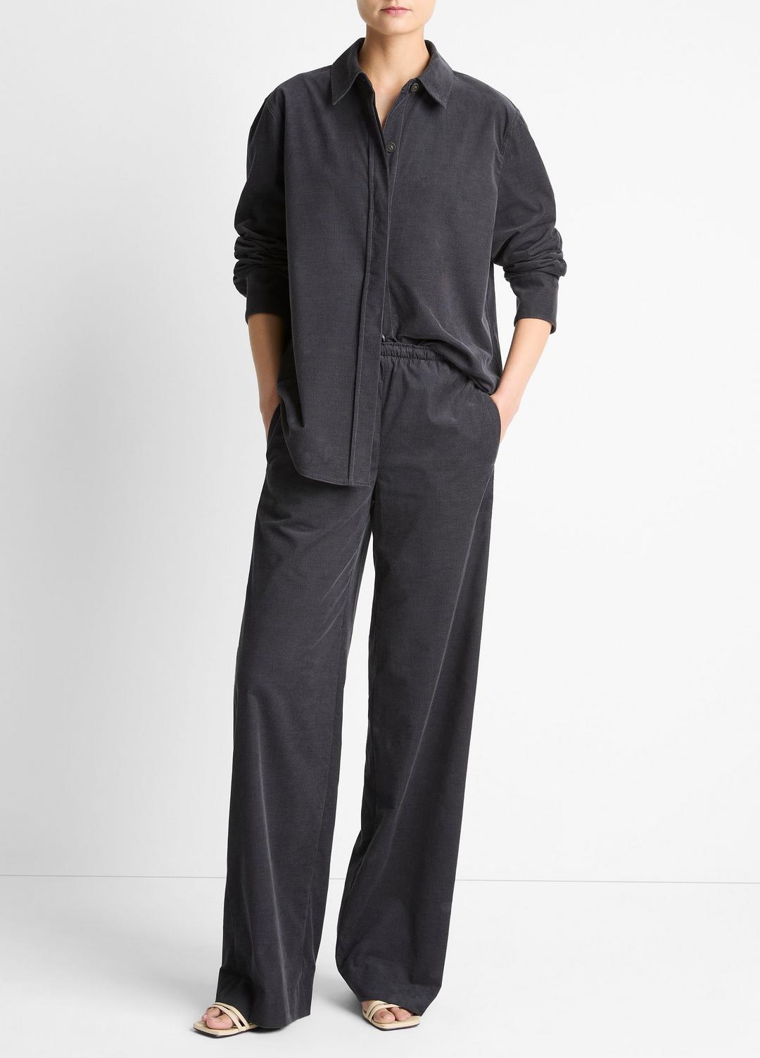 VINCE Cotton Corduroy Oversized Shirt in Long Sleeve