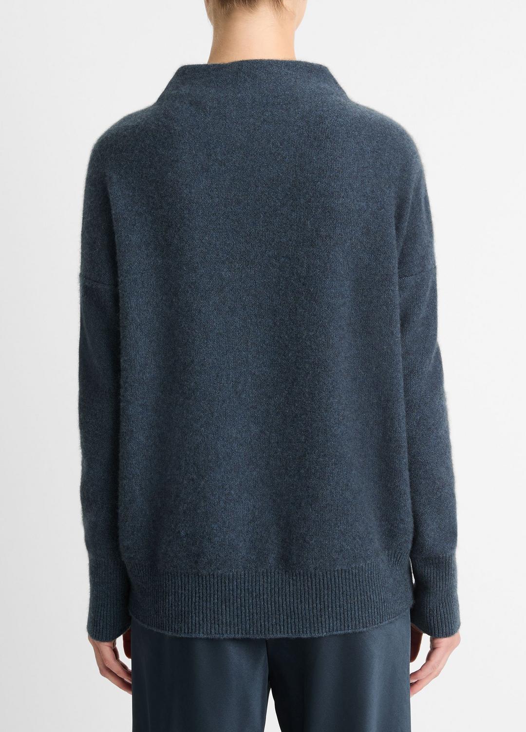 VINCE Plush Cashmere Funnel-Neck Sweater in Turtleneck