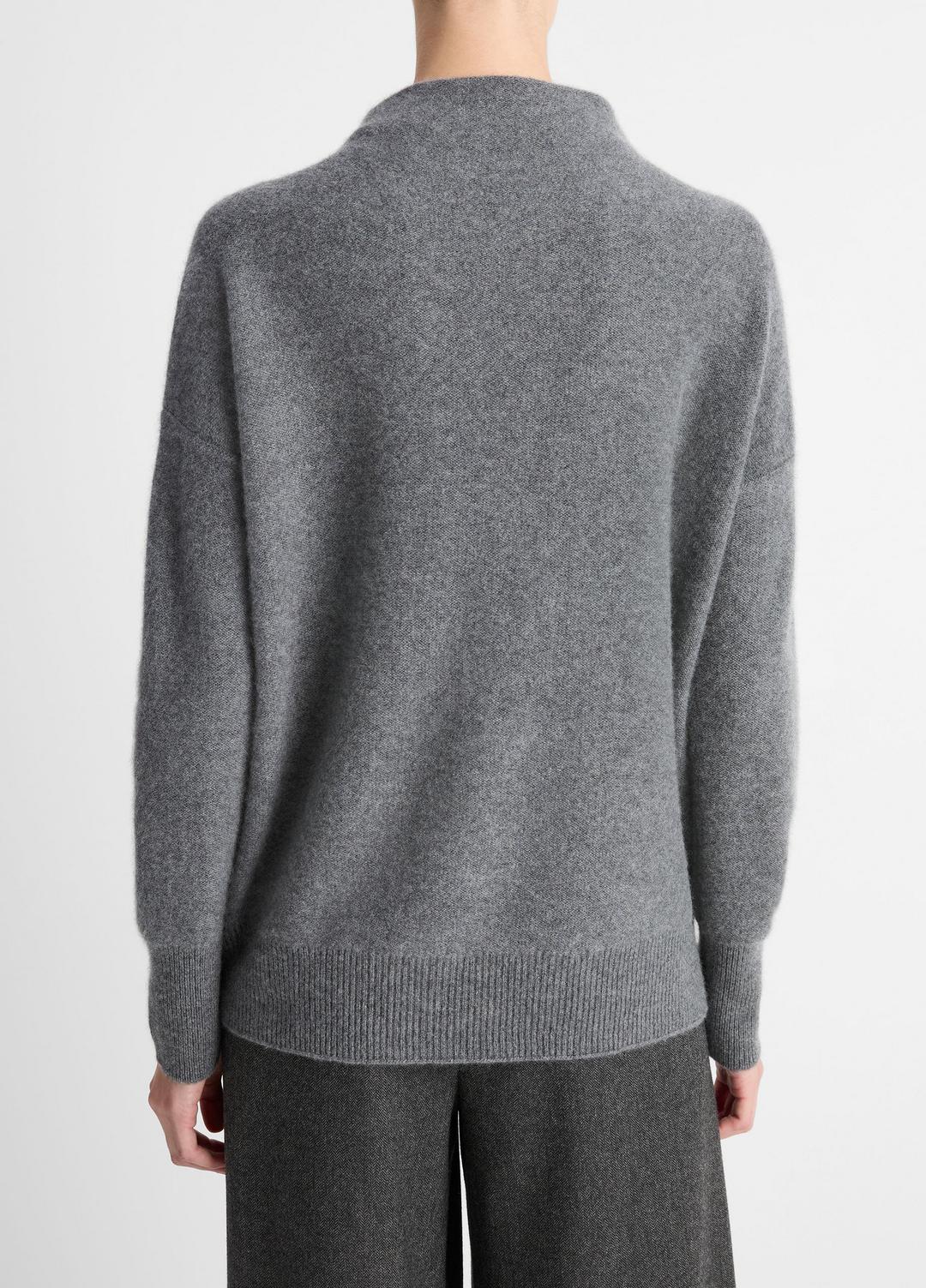 VINCE Plush Cashmere Funnel-Neck Sweater in Turtleneck
