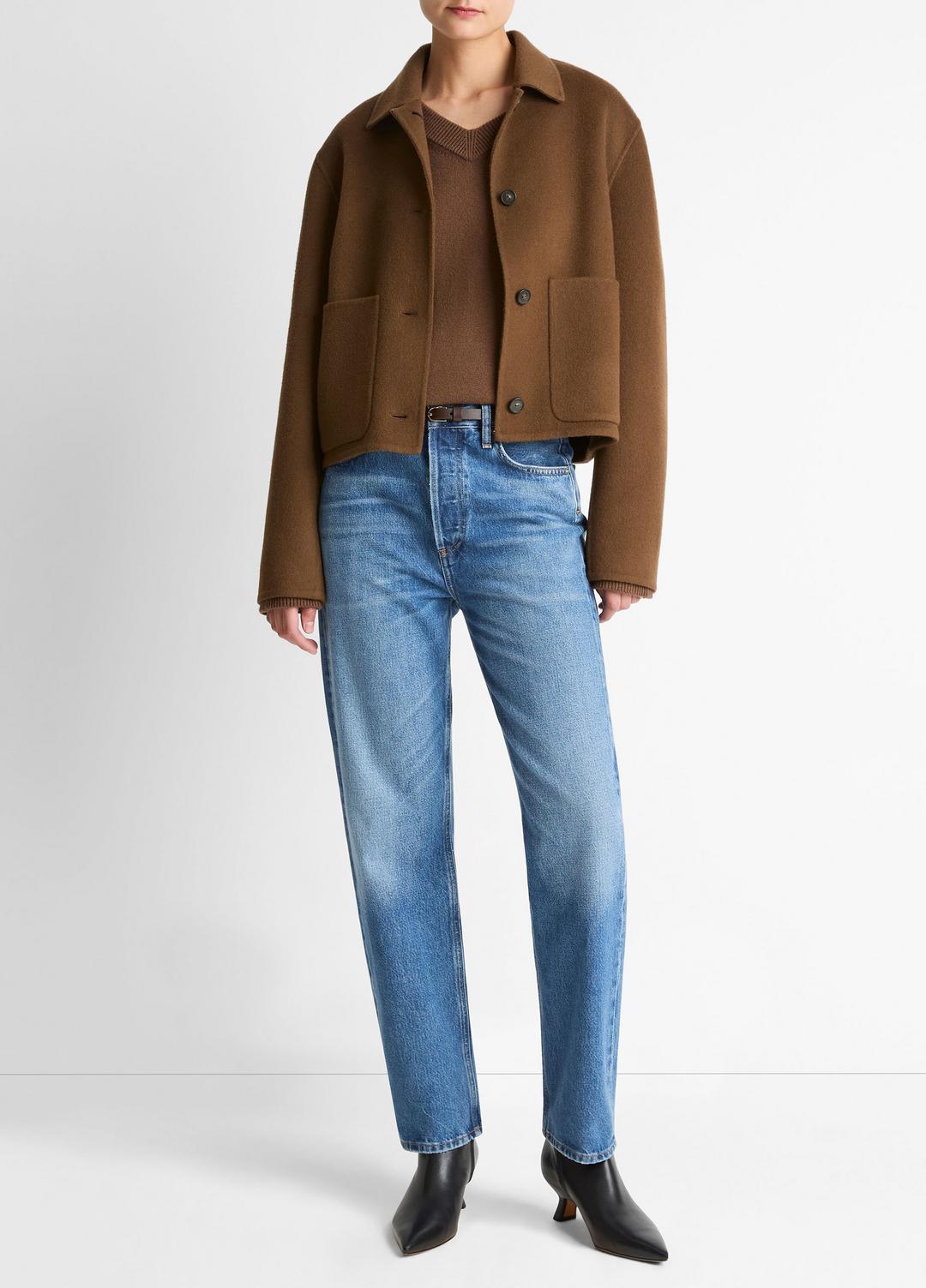 VINCE Wool & Cashmere-Blend Short Jacket in Jackets