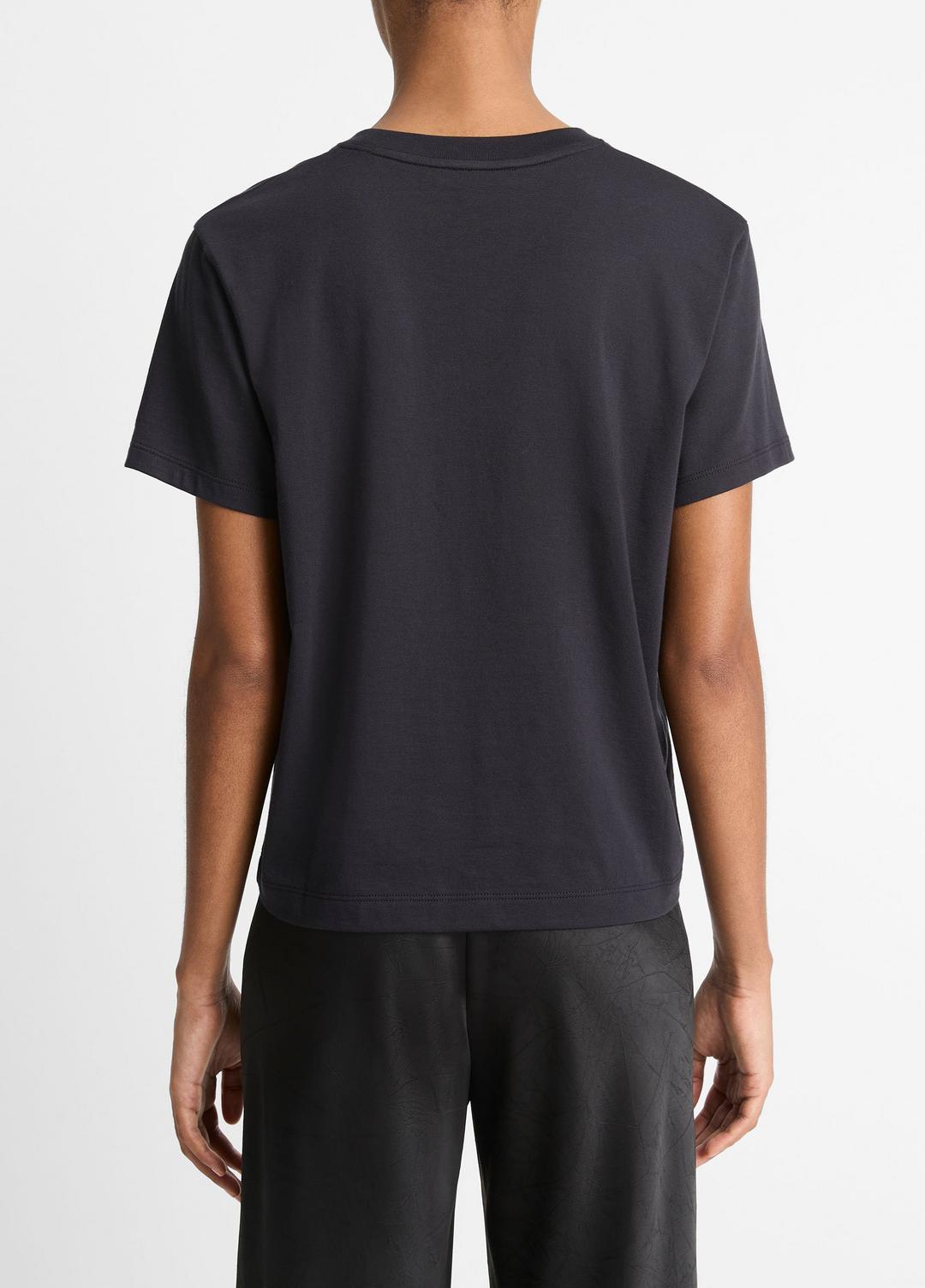 VINCE Pima Cotton Crew Neck T-Shirt in Short Sleeve
