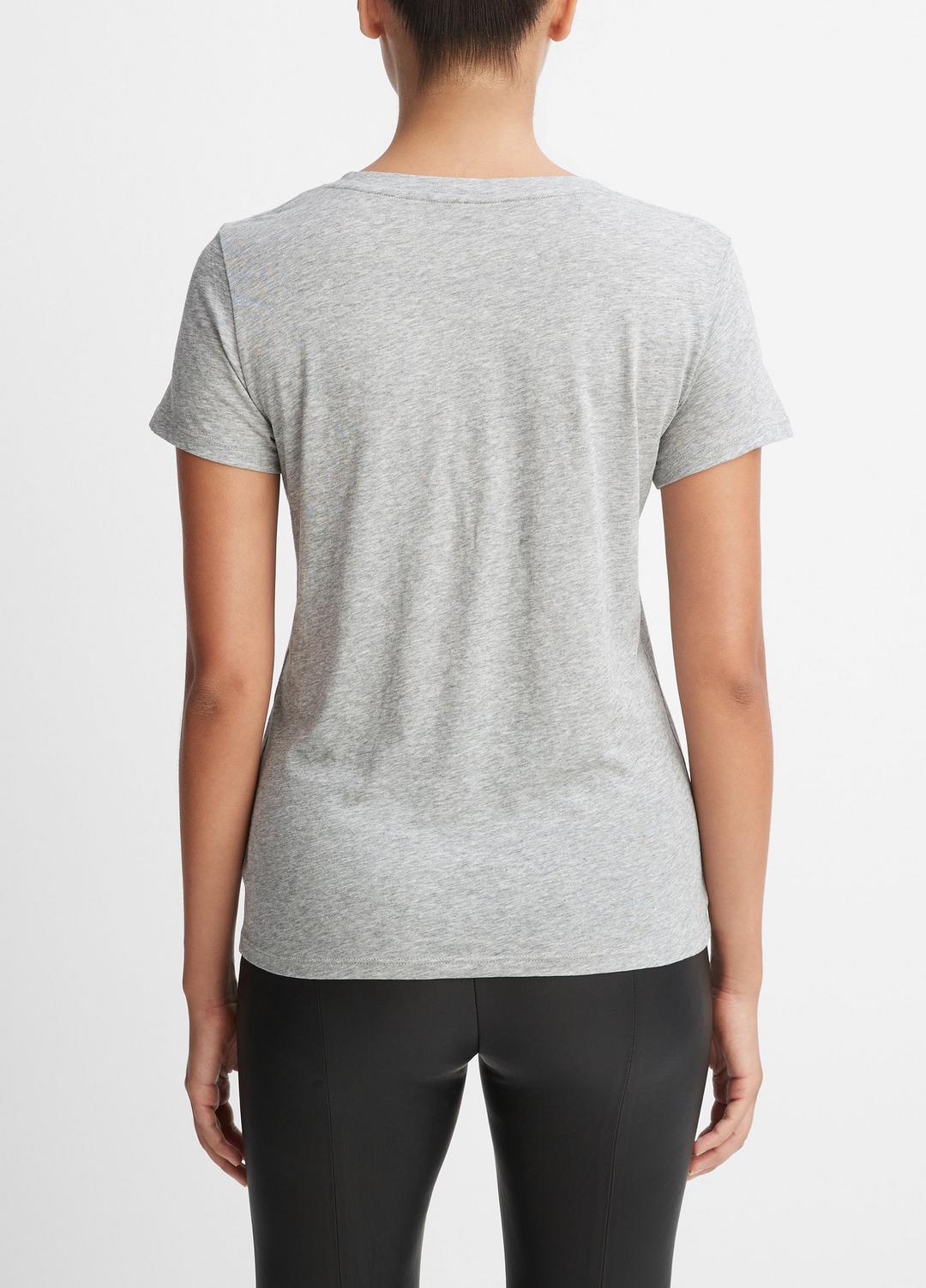 VINCE Essential Pima Cotton V-Neck T-Shirt in Short Sleeve