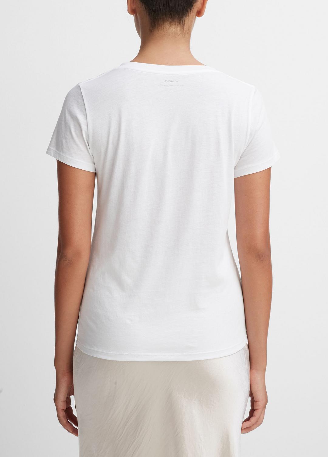 VINCE Essential Pima Cotton V-Neck T-Shirt in Short Sleeve