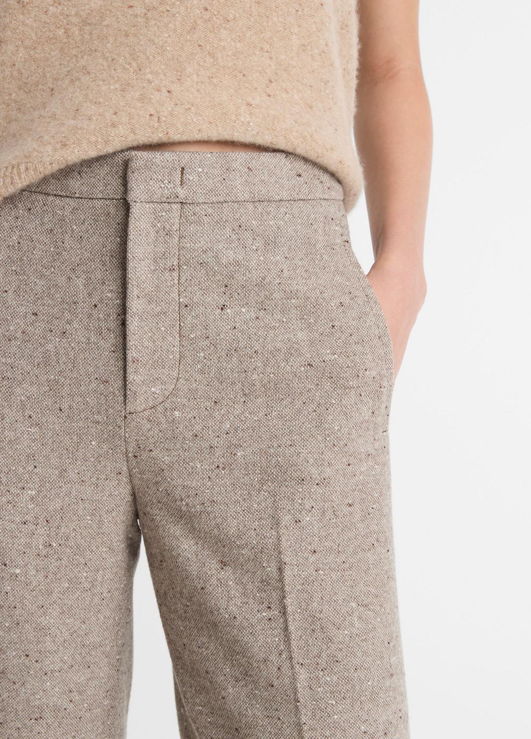 VINCE Donegal Wool-Blend Wide-Leg Trouser in Trousers