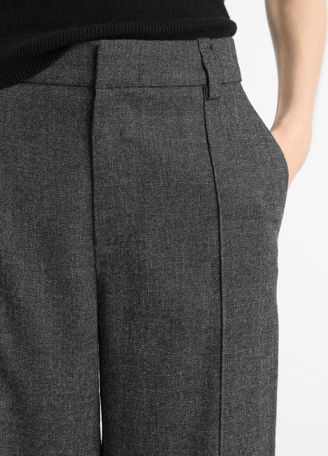 VINCE Italian Jaspe Pintuck High-Waist Wide-Leg Pant in Wide Leg