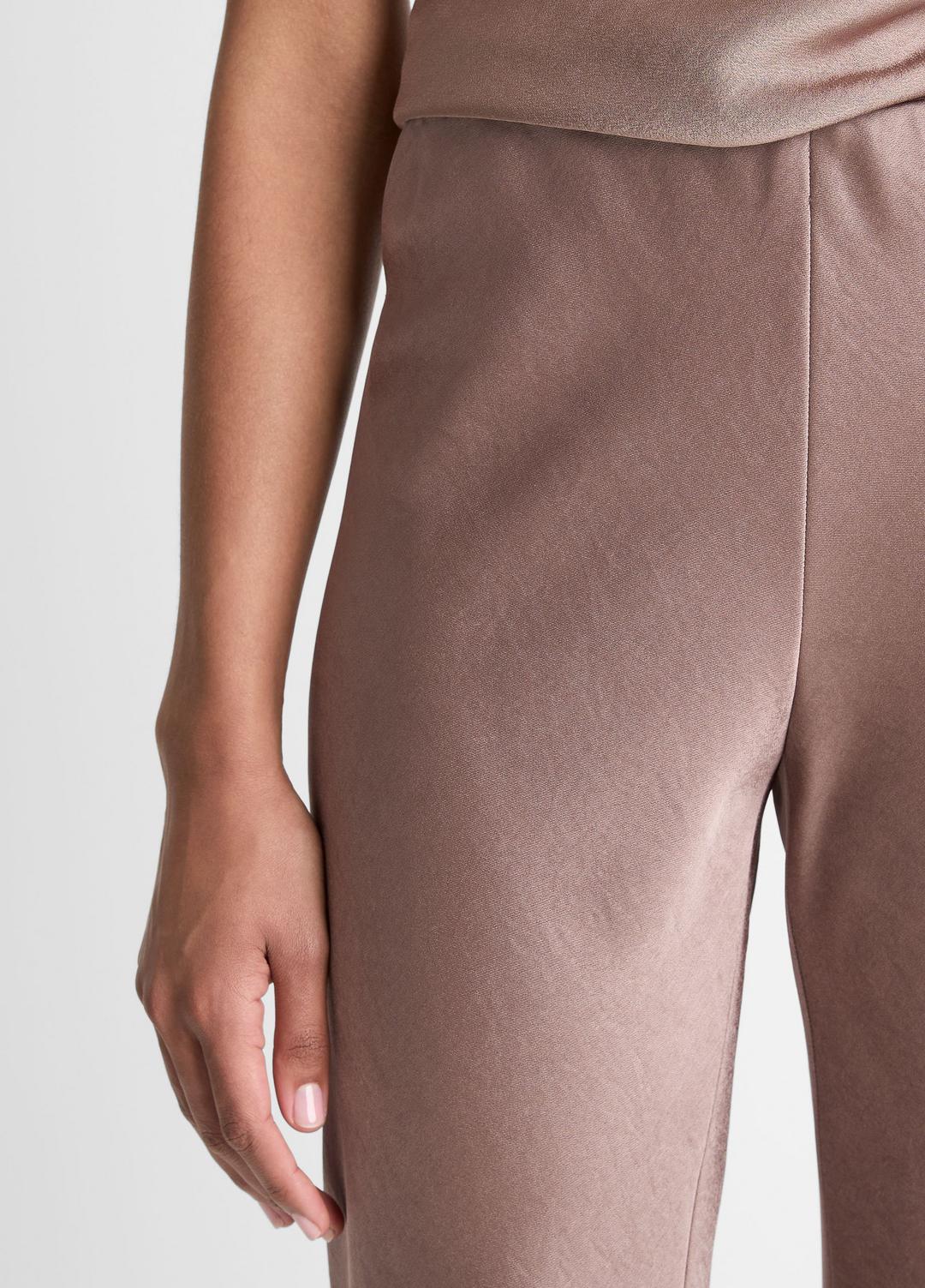 VINCE Colette High-Rise Fluid Satin Bias Pant in Trousers
