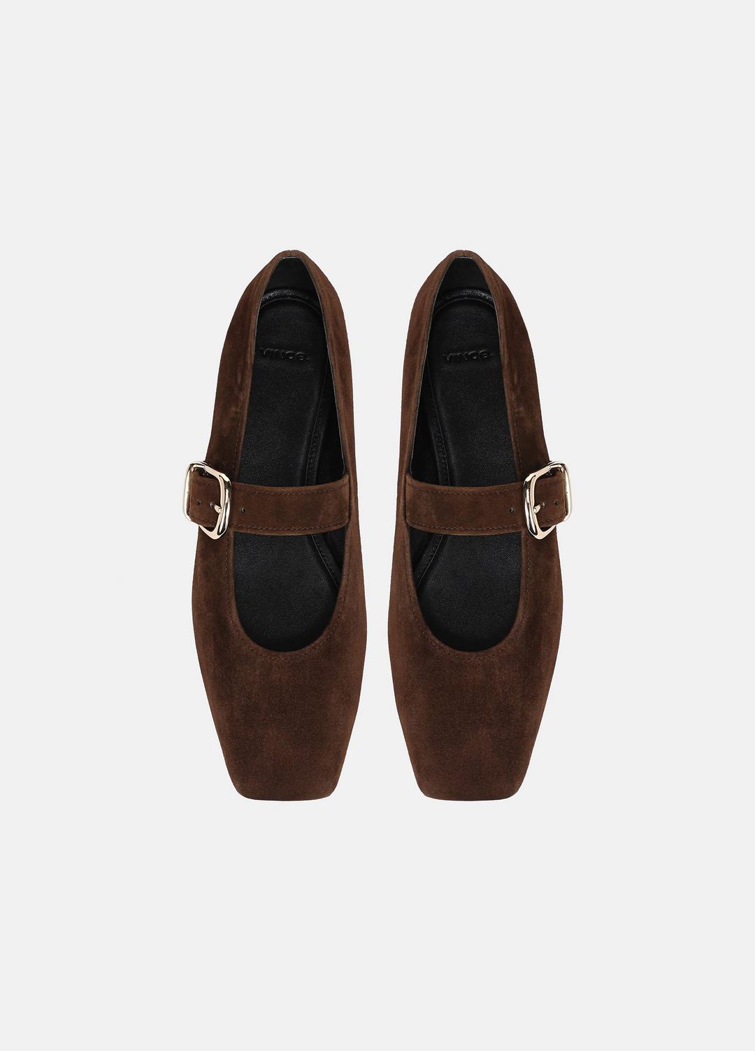 VINCE Daniela Suede Mary Jane Flat in Loafers & Flats