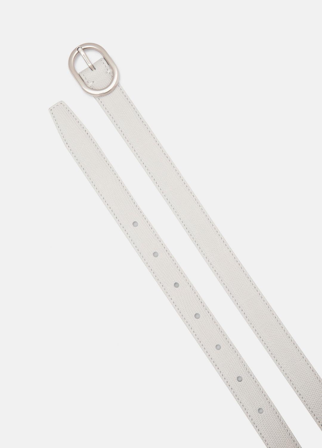 VINCE Women’s 20mm Stitched Lizard-Embossed Leather Belt in Belts