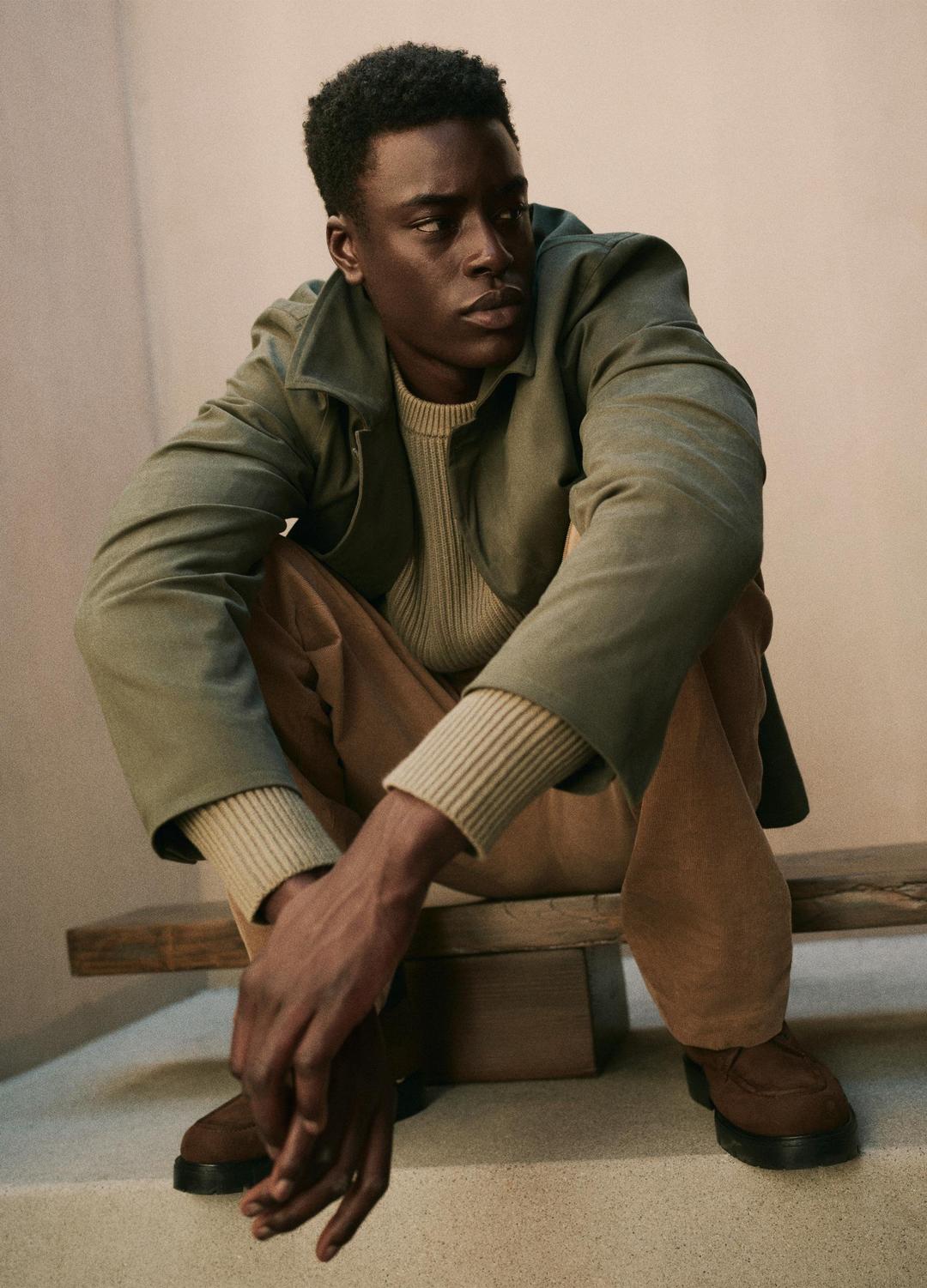 VINCE Italian Peached Stretch-Cotton Jacket in Jackets