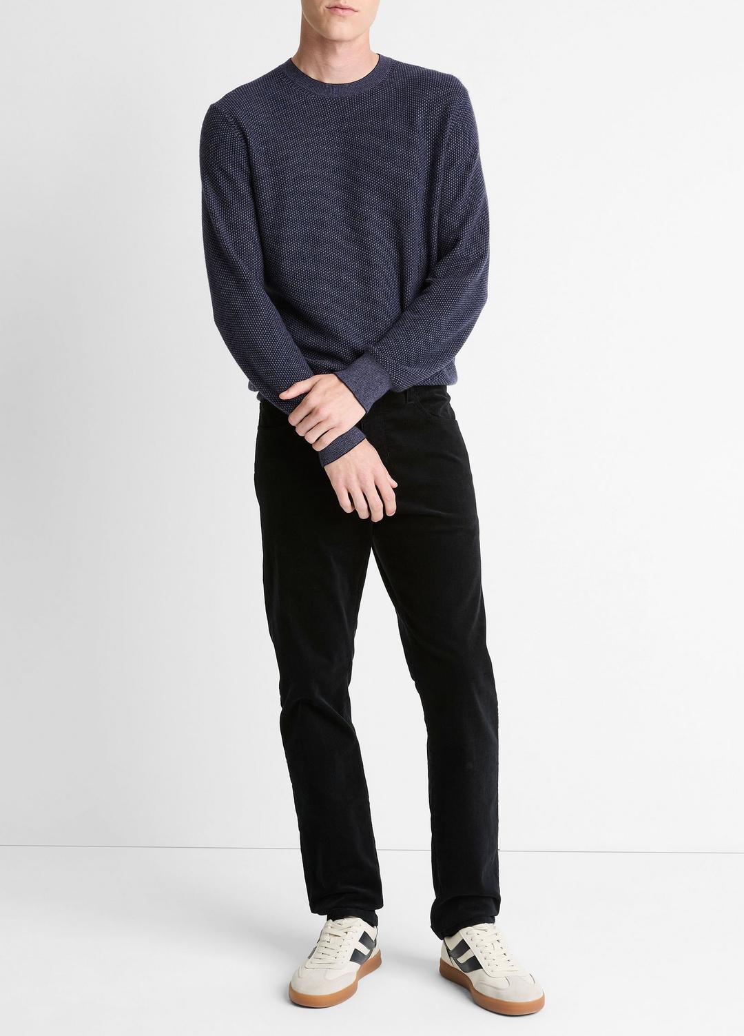 VINCE Geo-Jacquard Wool-Blend Crew Neck Sweater in Crew Neck