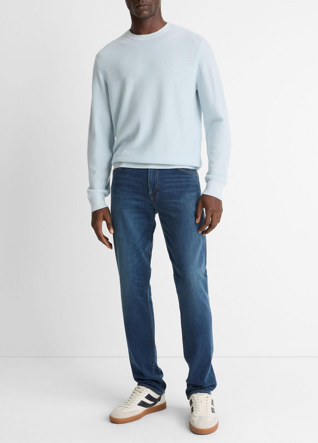 VINCE Geo-Jacquard Wool-Blend Crew Neck Sweater in Crew Neck