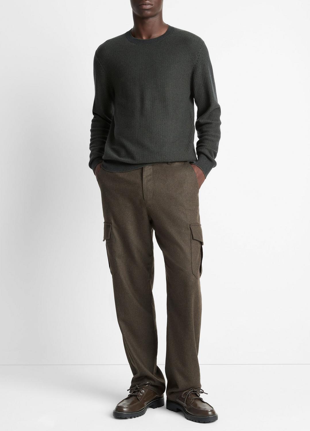 VINCE Geo-Jacquard Wool-Blend Crew Neck Sweater in Crew Neck