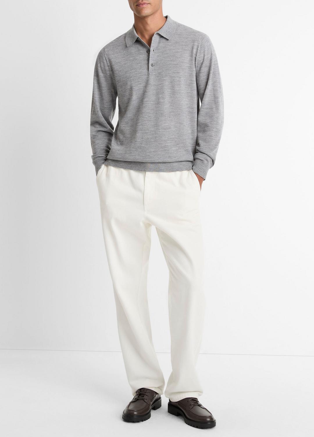 VINCE Wool Polo Sweater in Sweaters