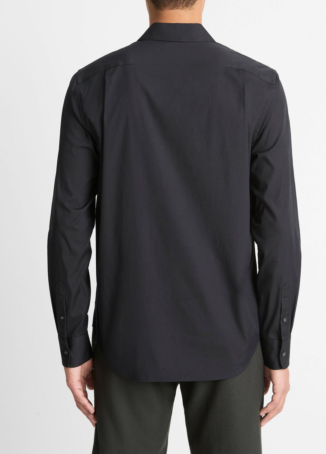 VINCE Stretch-Cotton Poplin Shirt in Long Sleeve