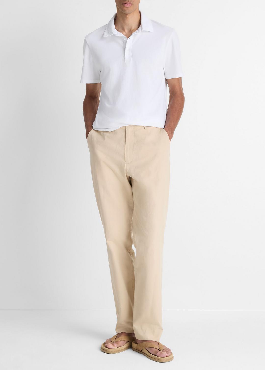VINCE Garment Dye Cotton Polo Shirt in Henleys & Polos