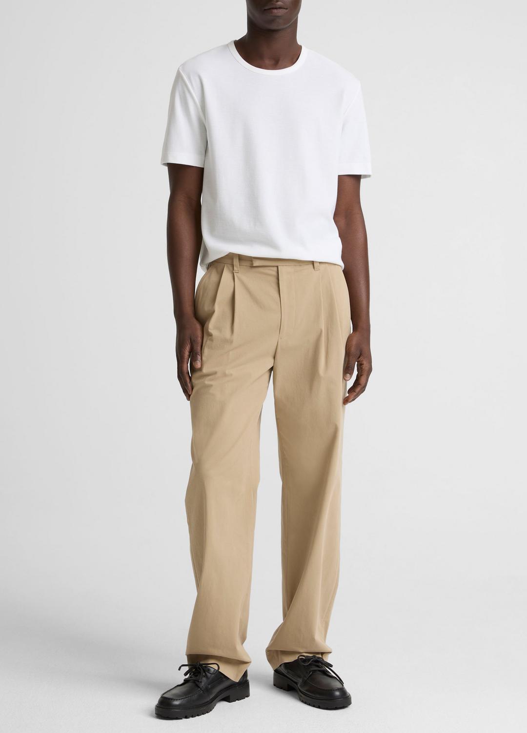 VINCE Pima Cotton Piqué Crew Neck T-Shirt in Short Sleeve