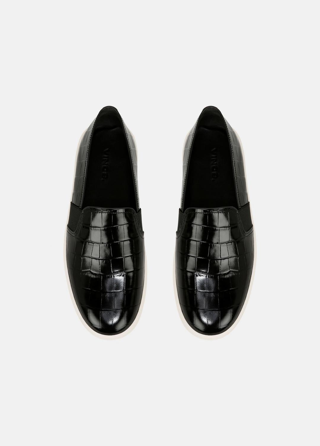 VINCE Blair Croc-Embossed Leather Sneaker in Shoes