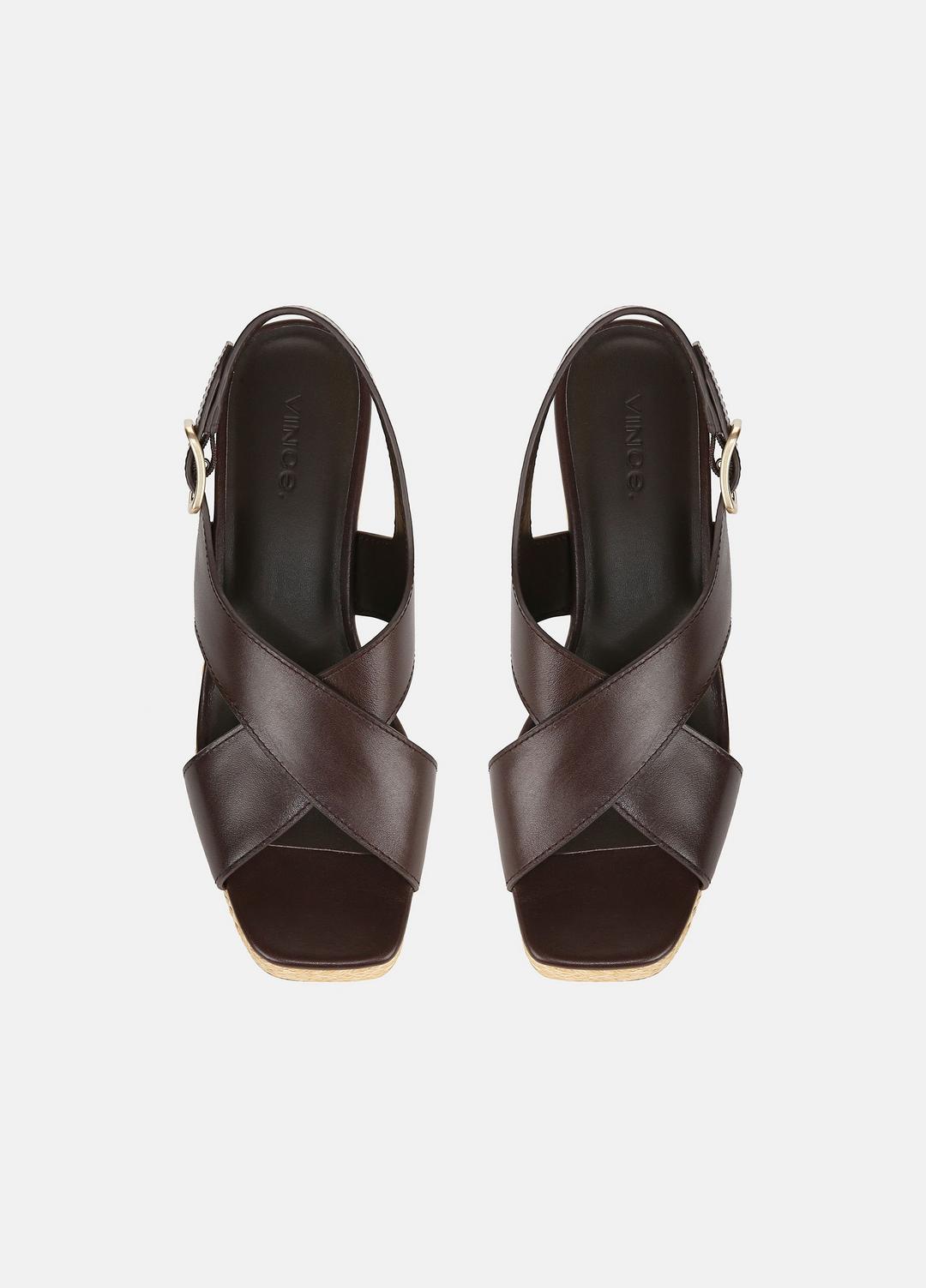 VINCE Clementina Leather Platform Sandal in Shoes