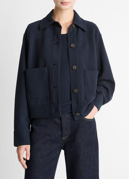VINCE Double-Face Cropped Jacket in Jackets