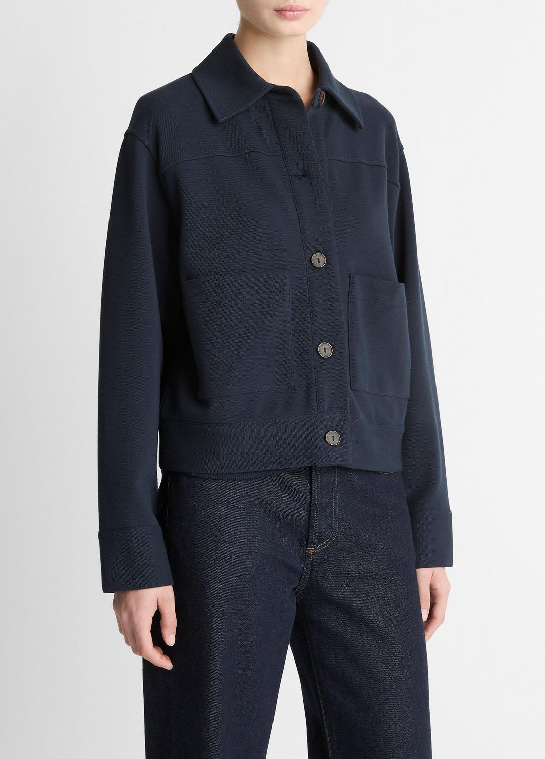 VINCE Double-Face Cropped Jacket in Jackets