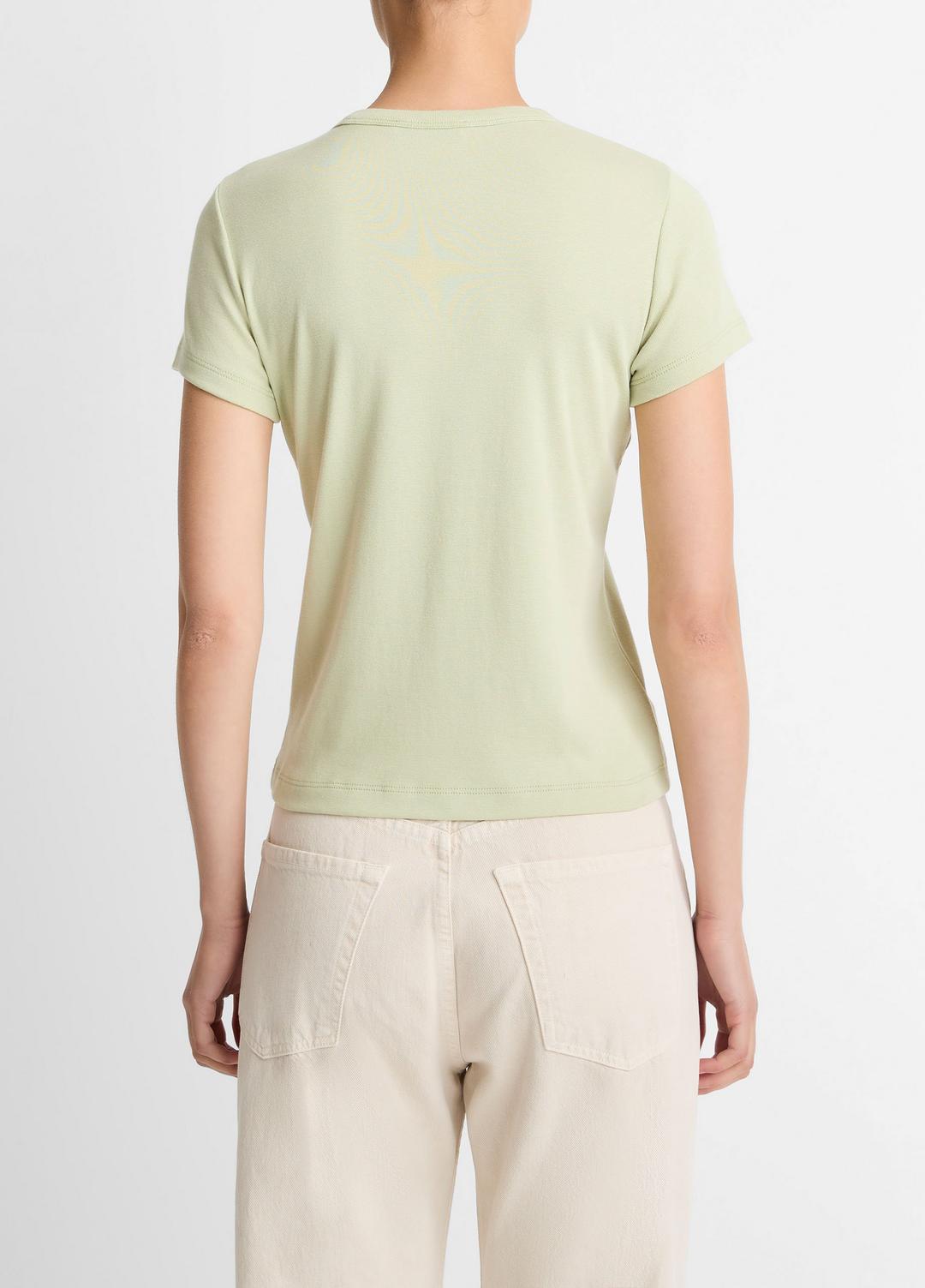 VINCE Pima Cotton-Blend '90s Shrunken T-Shirt in Short Sleeve