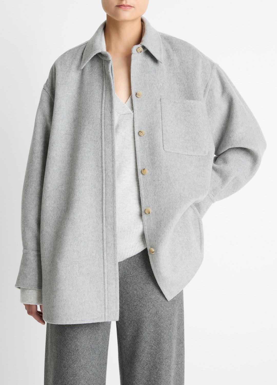 VINCE Double-Face Wool & Cashmere-Blend Shirt Jacket in Jackets