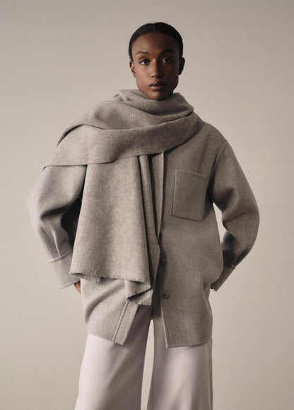 VINCE Double-Face Wool & Cashmere-Blend Shirt Jacket in Jackets