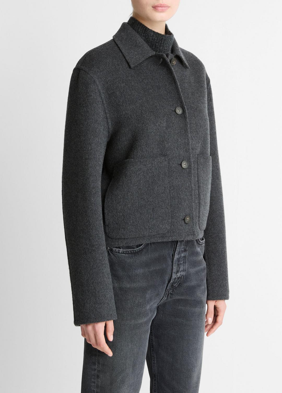VINCE Wool & Cashmere-Blend Short Jacket in Jackets