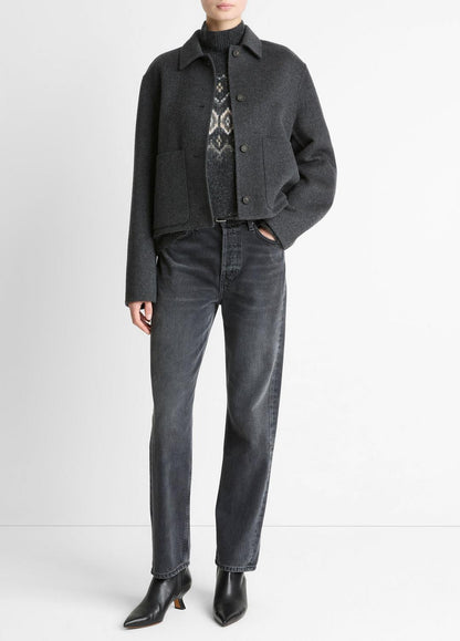VINCE Wool & Cashmere-Blend Short Jacket in Jackets