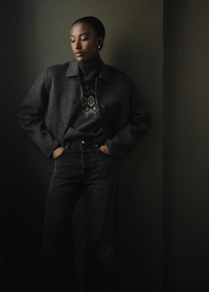 VINCE Wool & Cashmere-Blend Short Jacket in Jackets