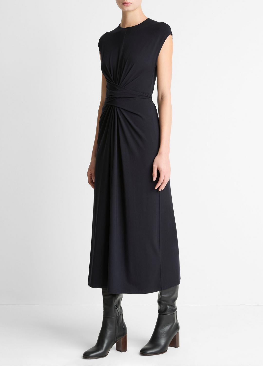 VINCE Jersey Wrap Midi Dress in Dresses