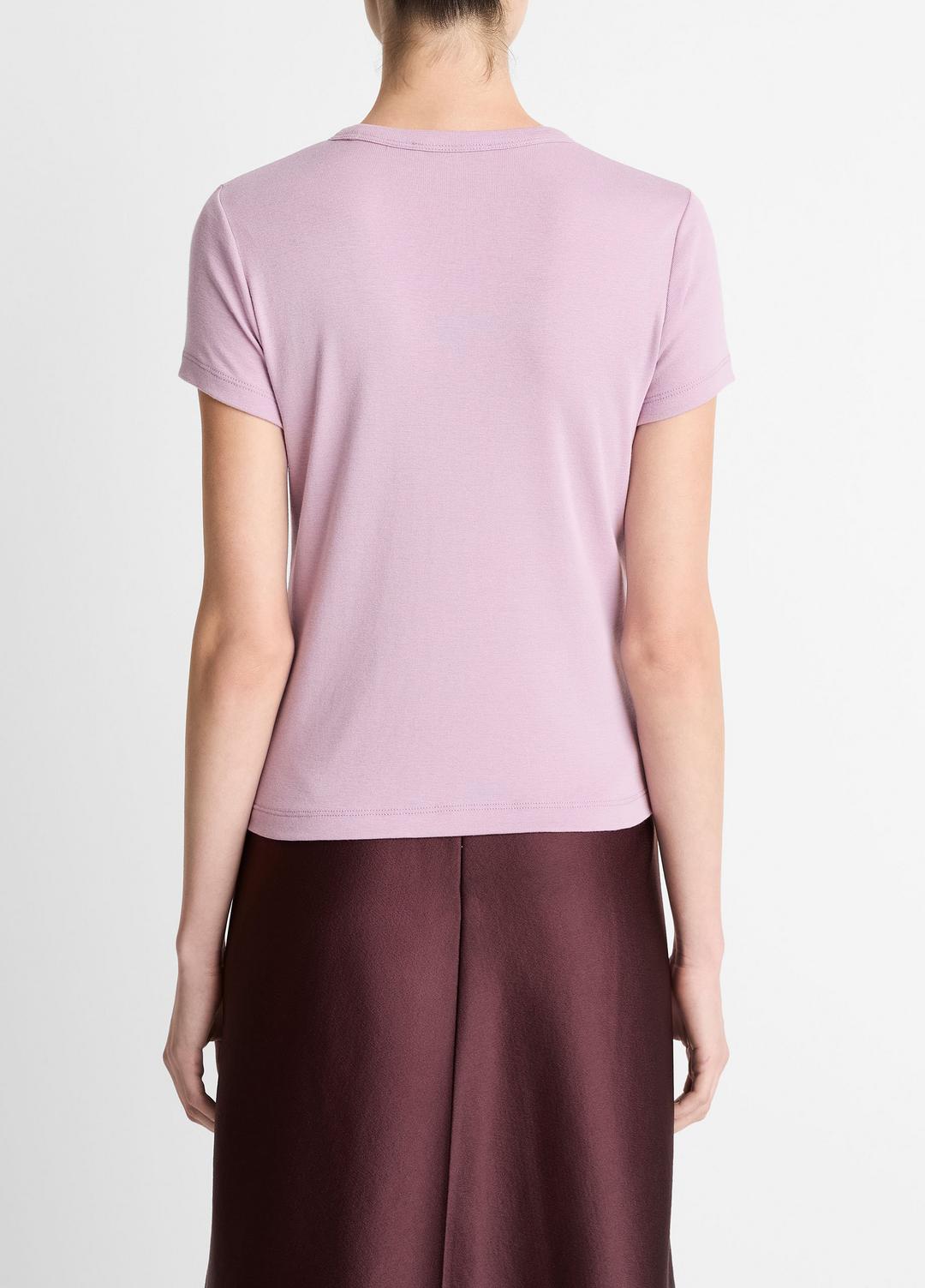 VINCE Pima Cotton-Blend '90s Shrunken T-Shirt in Short Sleeve