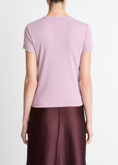 VINCE Pima Cotton-Blend '90s Shrunken T-Shirt in Short Sleeve