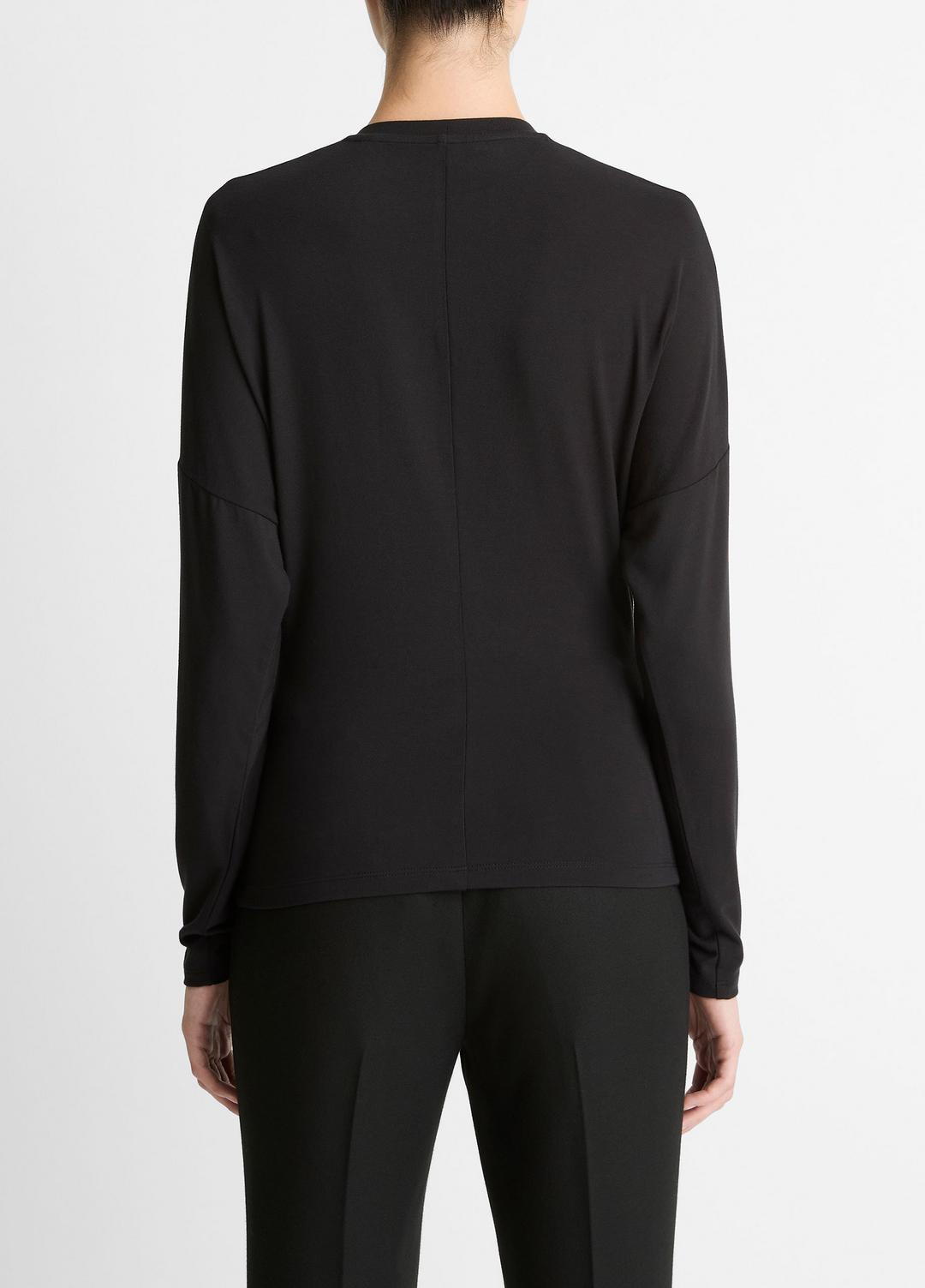 VINCE Fixed-Drape Long-Sleeve T-Shirt in Long Sleeve