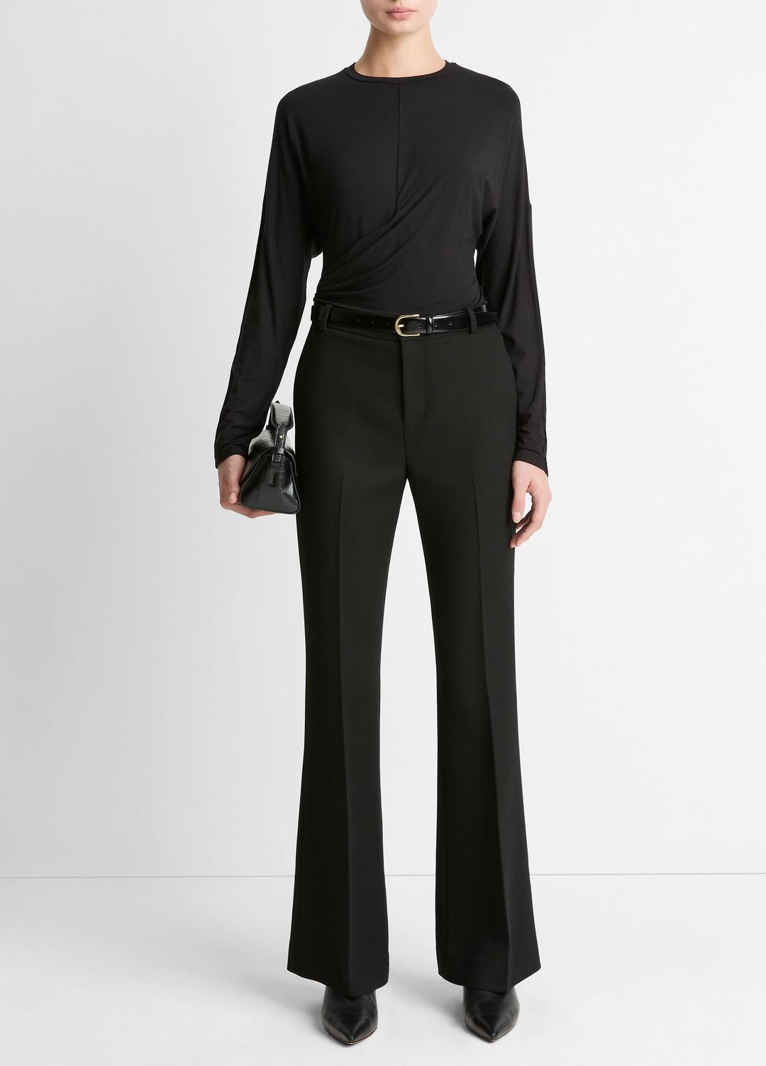 VINCE Fixed-Drape Long-Sleeve T-Shirt in Long Sleeve