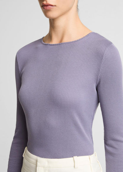 VINCE Ribbed Pima Cotton Long-Sleeve T-Shirt in Long Sleeve