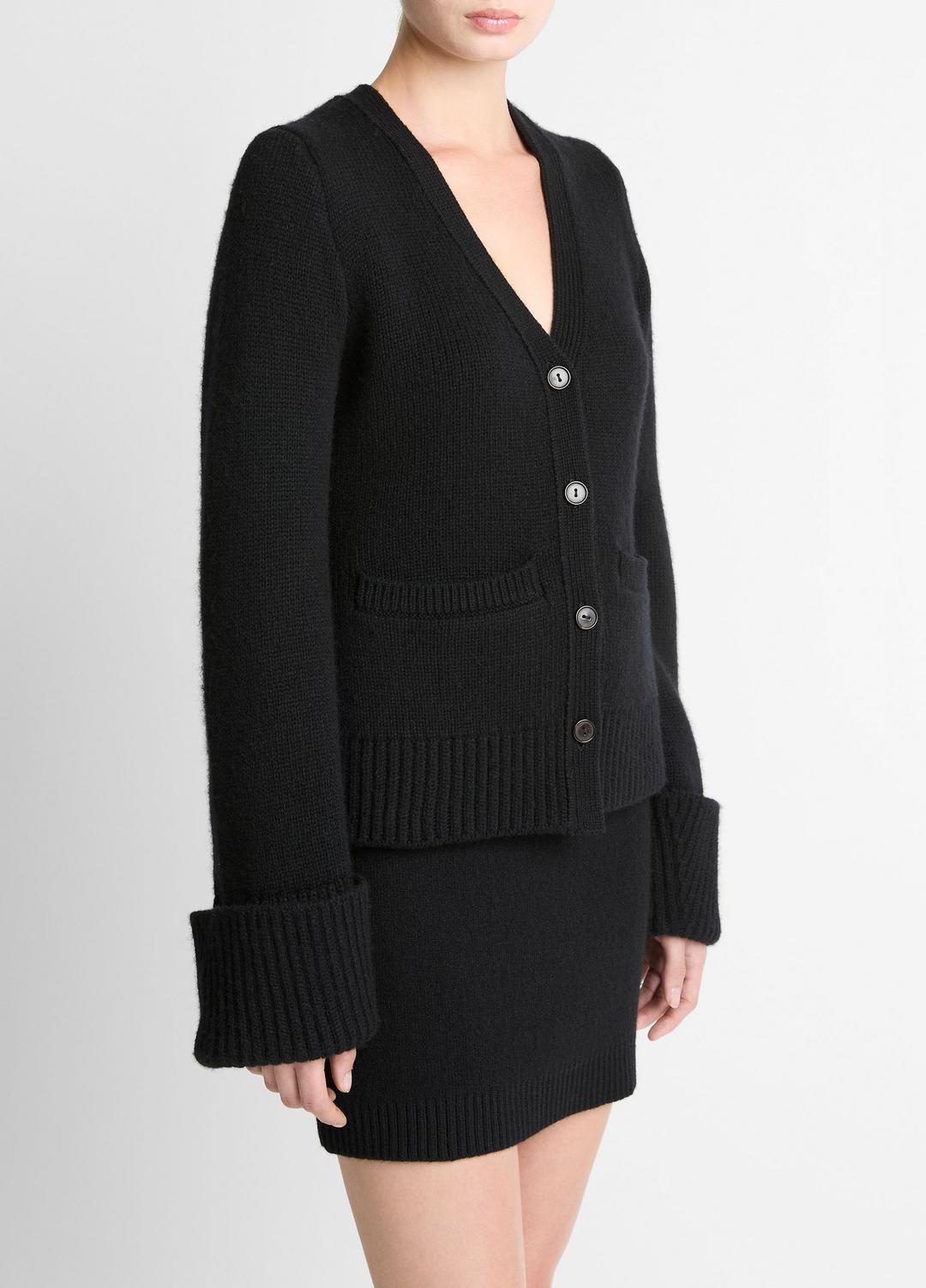 VINCE Double-Face Wool & Cashmere-Blend Cardigan in Cardigans
