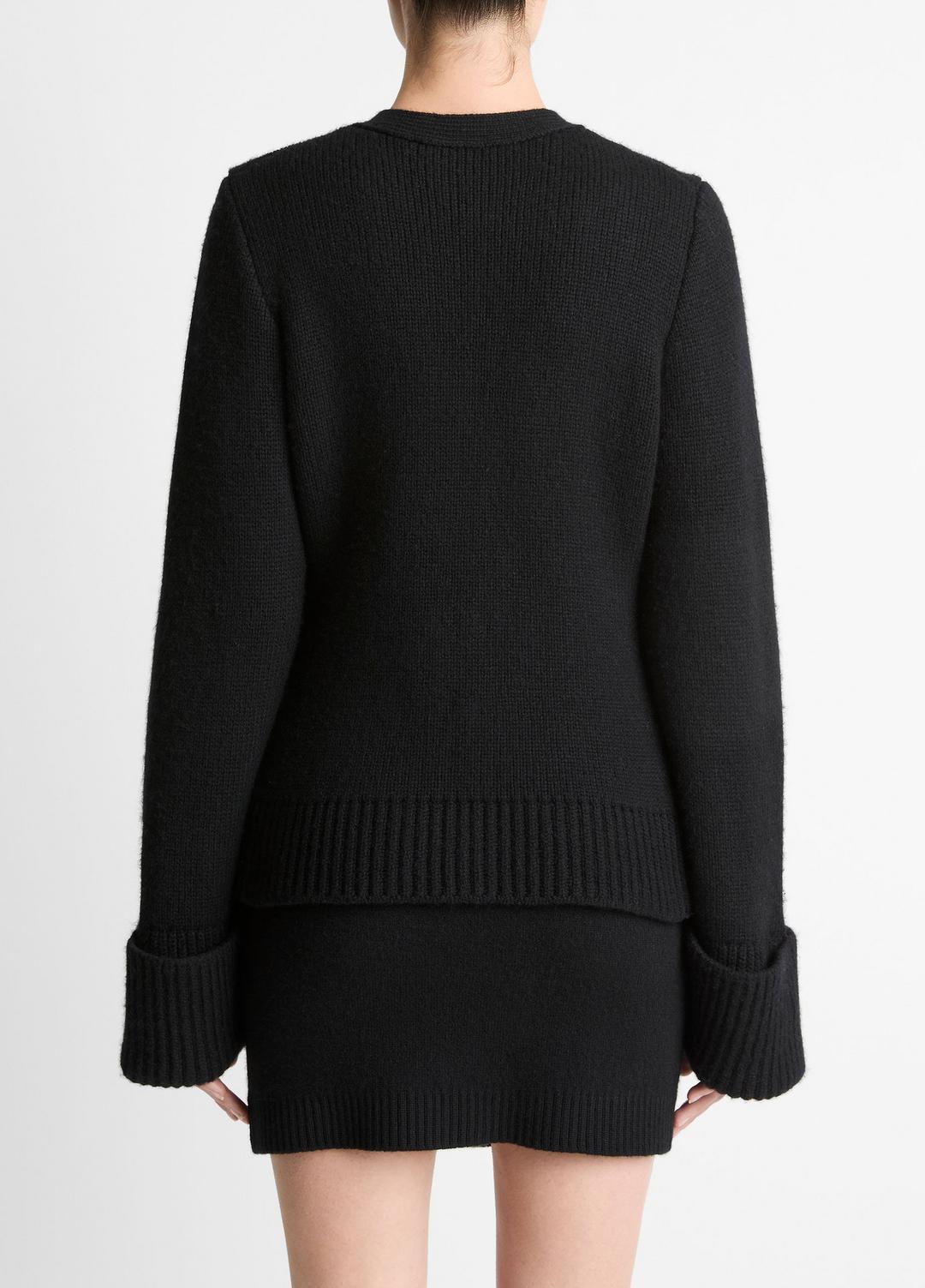 VINCE Double-Face Wool & Cashmere-Blend Cardigan in Cardigans