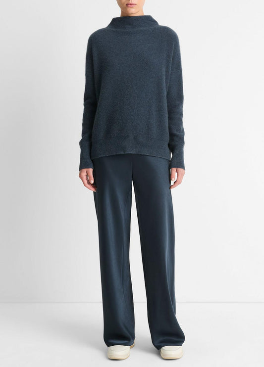 VINCE Plush Cashmere Funnel-Neck Sweater in Turtleneck