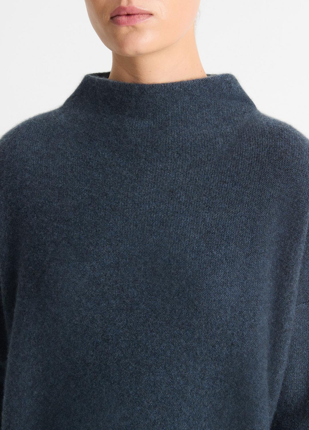 VINCE Plush Cashmere Funnel-Neck Sweater in Turtleneck