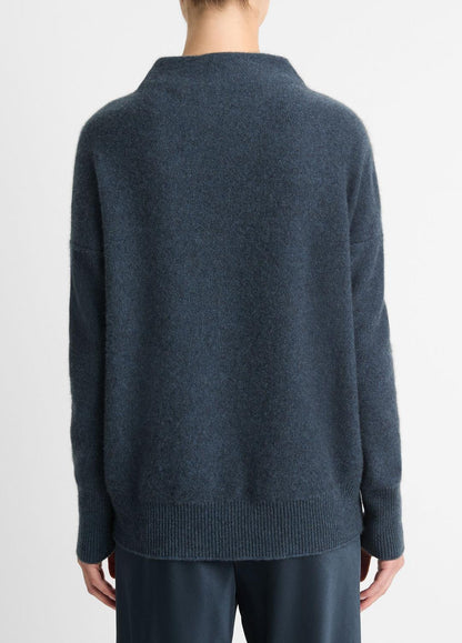 VINCE Plush Cashmere Funnel-Neck Sweater in Turtleneck