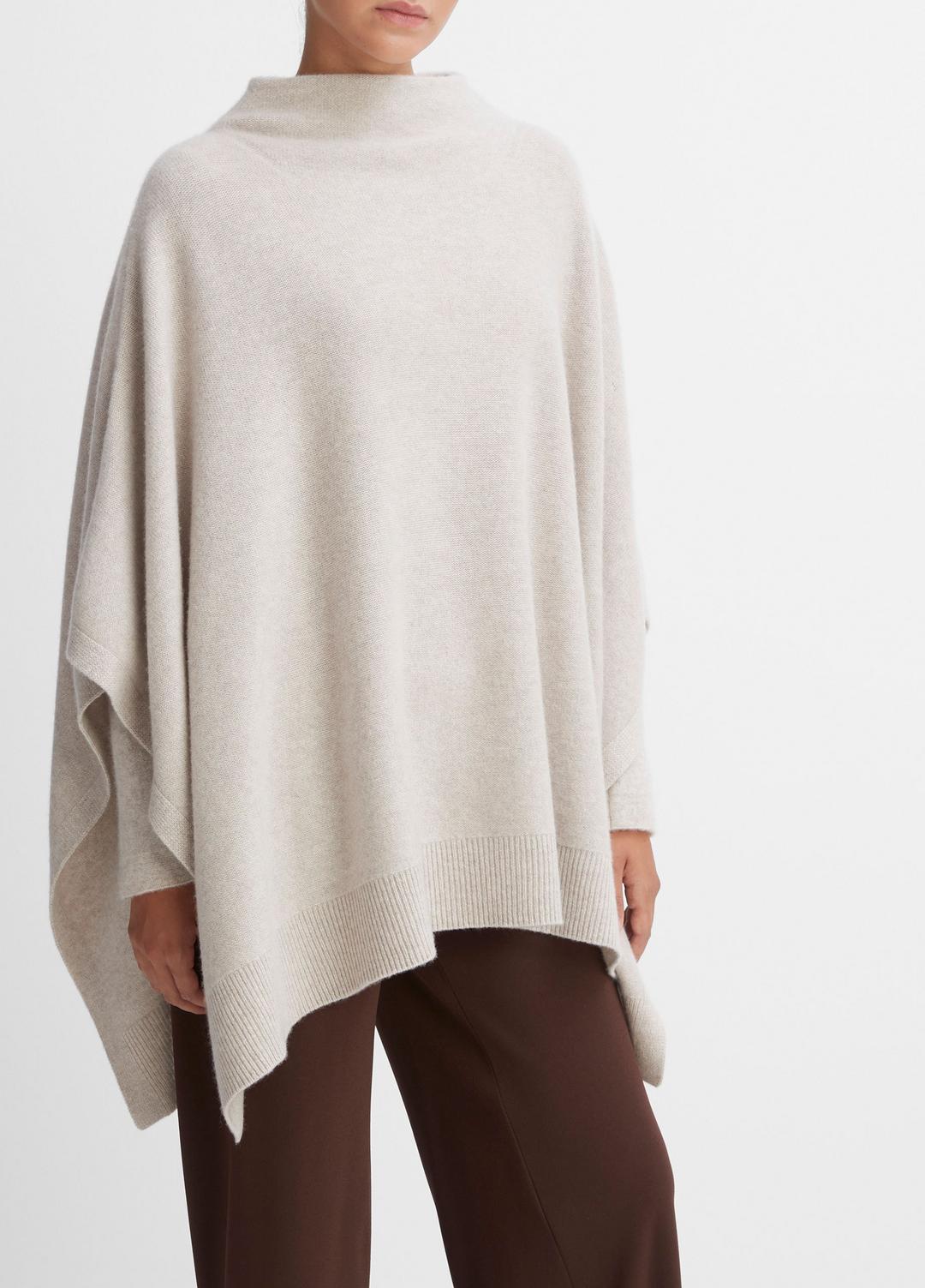 VINCE Merino Wool-Cashmere Funnel-Neck Poncho in Accessories