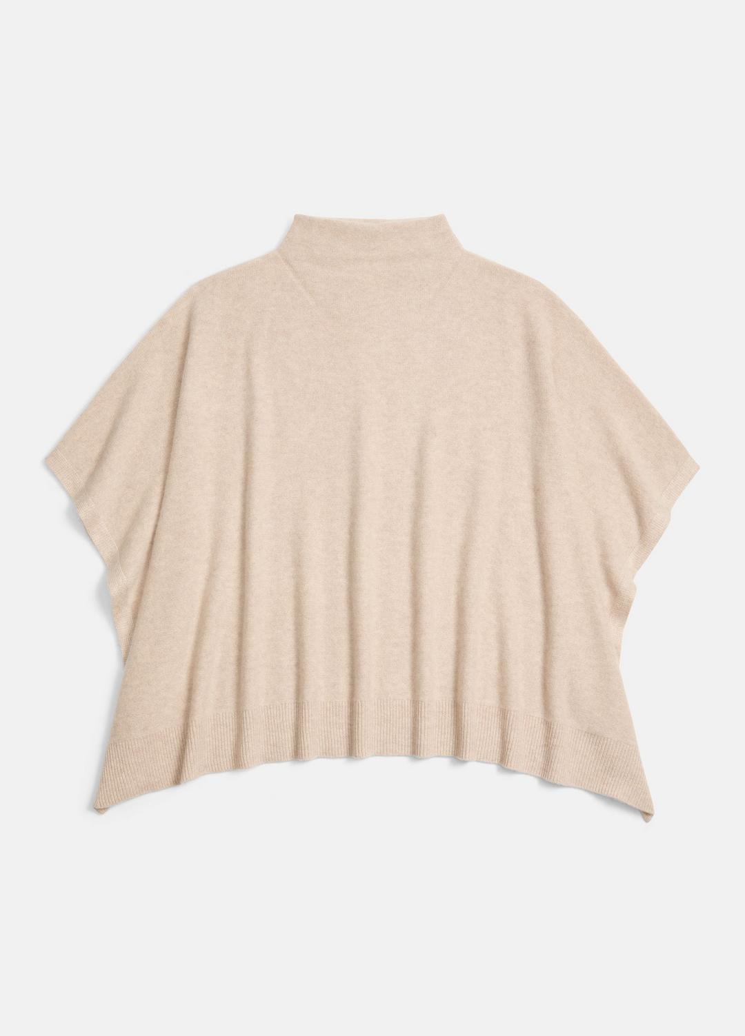 VINCE Merino Wool-Cashmere Funnel-Neck Poncho in Accessories