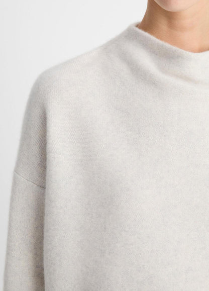 VINCE Plush Cashmere Funnel-Neck Sweater in Turtleneck