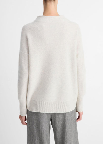 VINCE Plush Cashmere Funnel-Neck Sweater in Turtleneck
