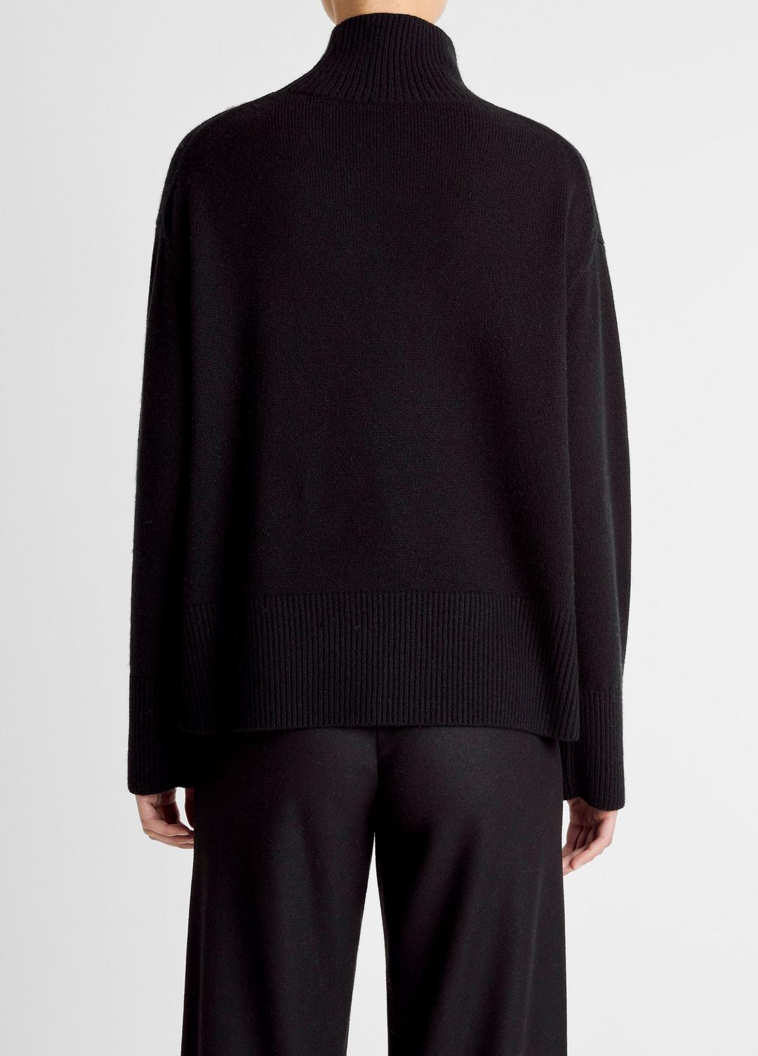 VINCE Wool-Cashmere Side-Slit Turtleneck Sweater in Turtleneck