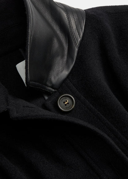 VINCE Leather-Trim Wool Cape in Accessories