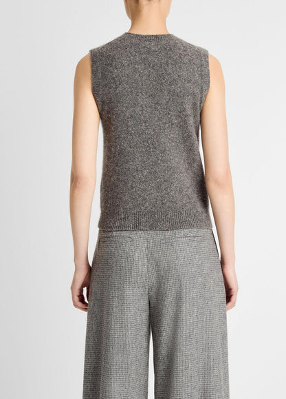 VINCE Donegal Plush Cashmere Sweater Vest in V-Neck