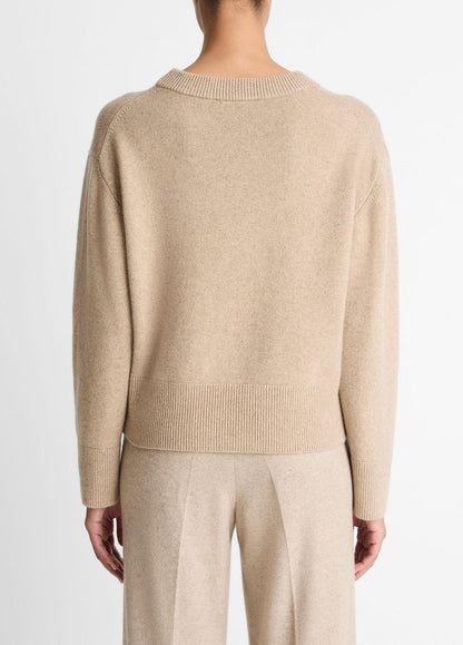 VINCE Wool-Cashmere V-Neck Sweater in V-Neck